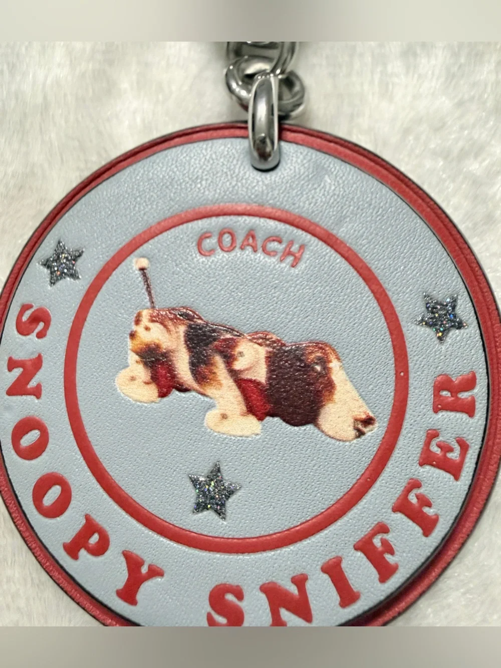 COACH SNOOPY DOG BAG CHARM KEYRING FOB 32657 - Picture 3 of 7